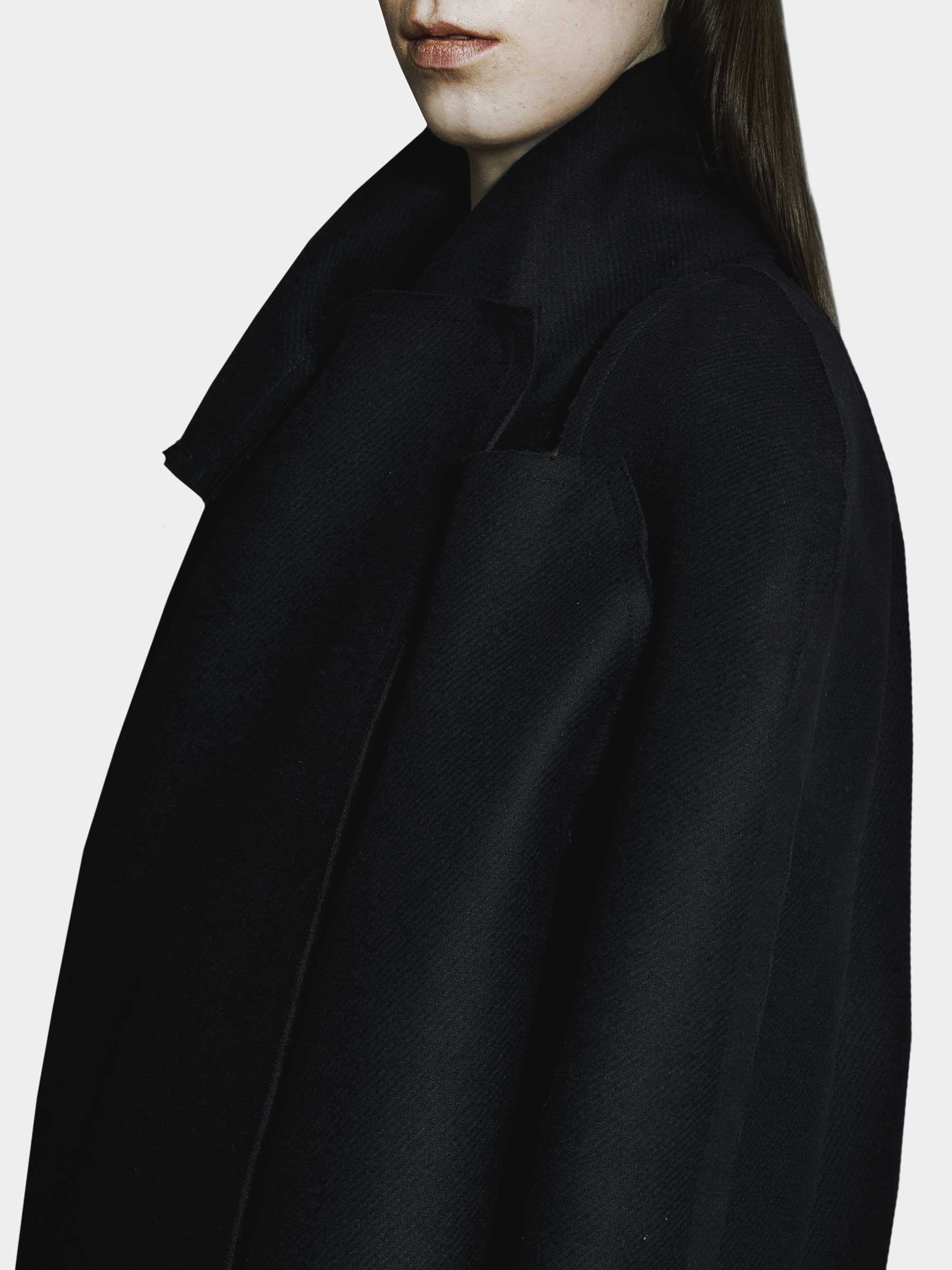Joanna Organisciak Black Asymmetrical Coat