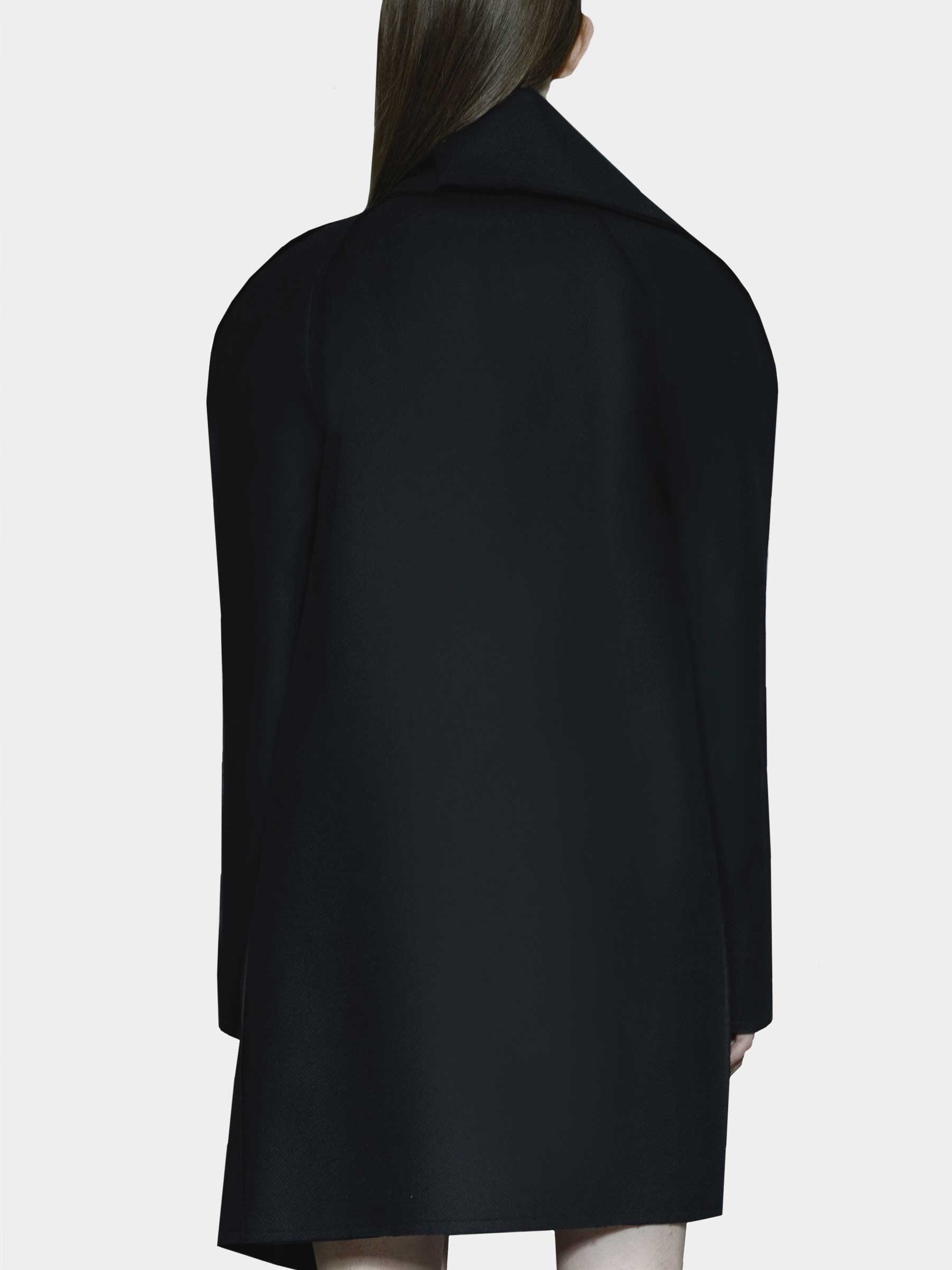 Joanna Organisciak Black Asymmetrical Coat