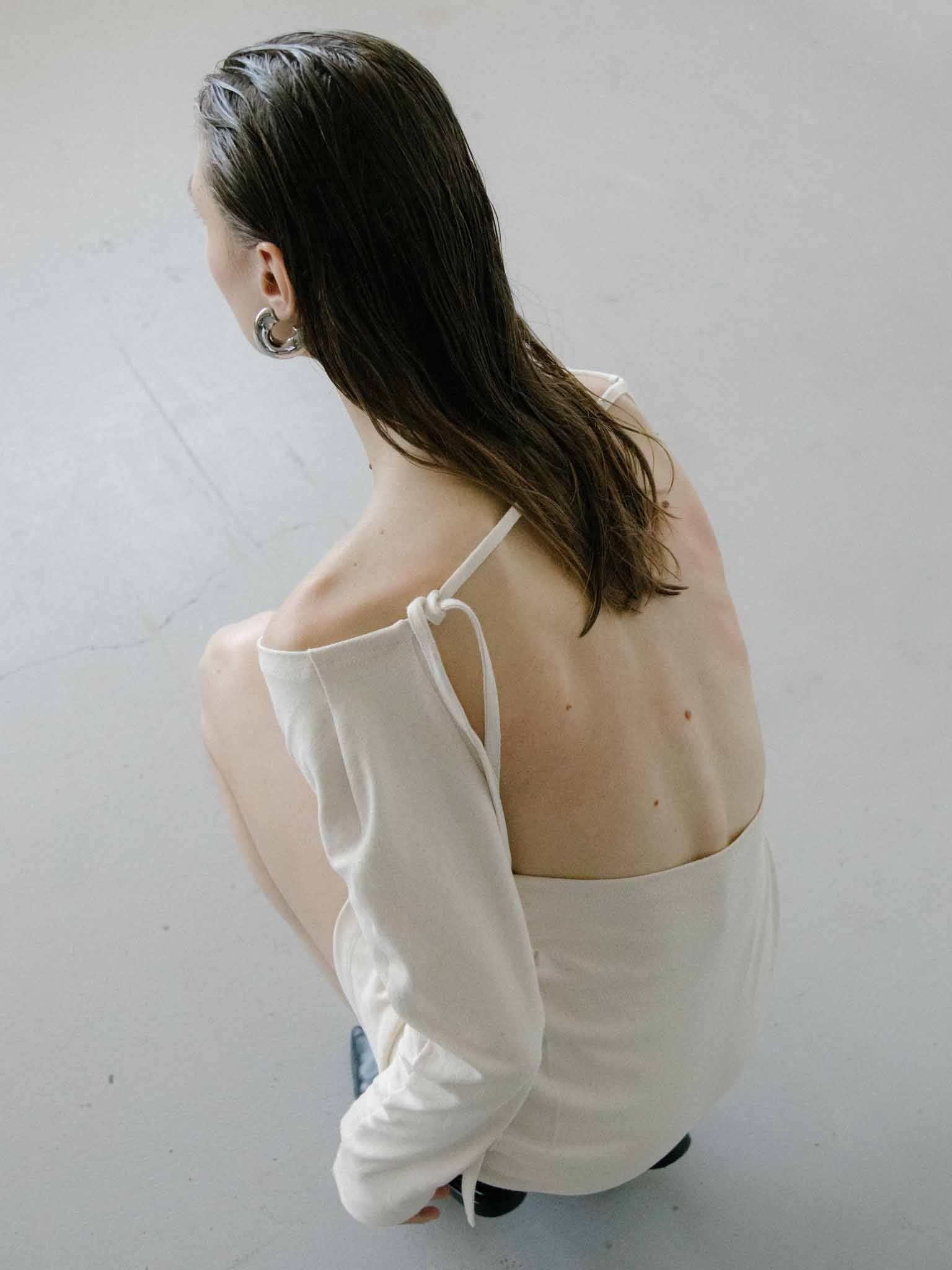 Triangle Mini Dress - White - Image 7