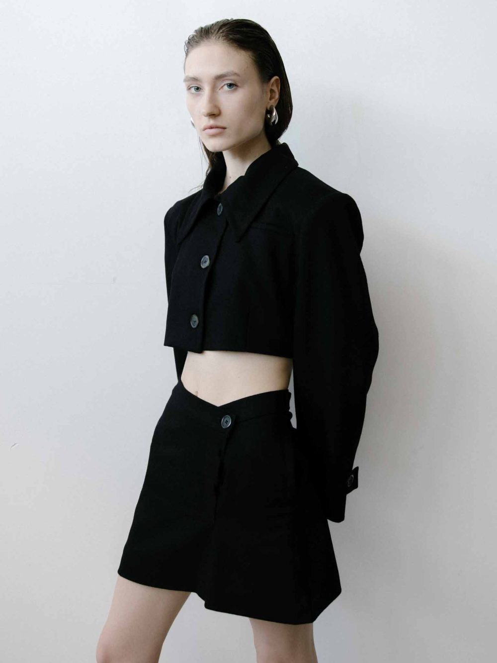 Triangle Jacket Button Triangle Jacket - Black